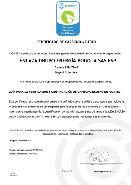 CERTIFICADO CN GRUPO ENERGIA BOGOTA S